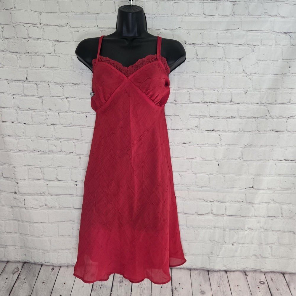 Vintage y2k intimates by lane bryant sheer red babydoll soft grunge slip...